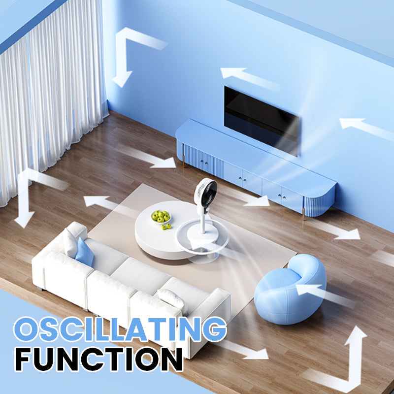 🥇2025 Neue Upgrades❄️Oszillierender elektrischer Standventilator mit einstellbarer Höhe🍃