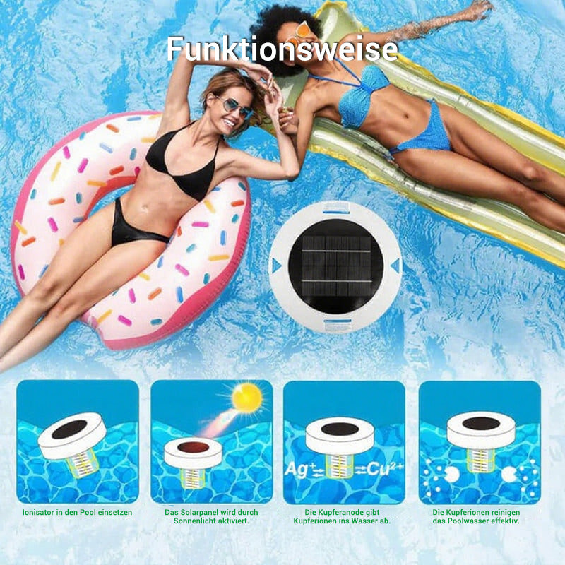 Kristallklarer Pool – ohne Chemie, mit Solarenergie! 🌞SOLARBETRIEBENER SCHWIMMENDER POOL-IONISATOR
