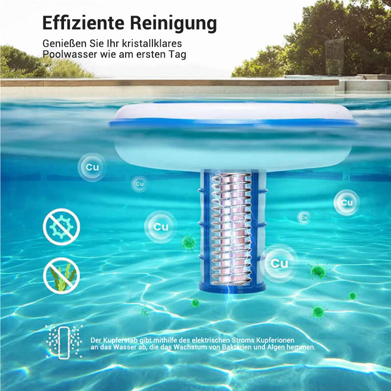 Kristallklarer Pool – ohne Chemie, mit Solarenergie! 🌞SOLARBETRIEBENER SCHWIMMENDER POOL-IONISATOR