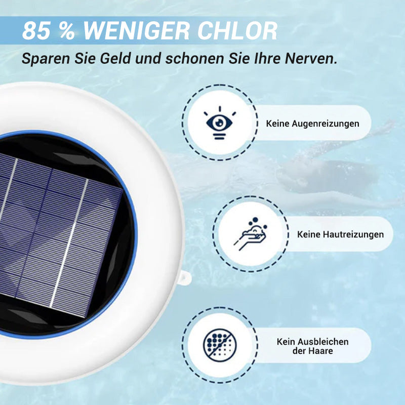 Kristallklarer Pool – ohne Chemie, mit Solarenergie! 🌞SOLARBETRIEBENER SCHWIMMENDER POOL-IONISATOR