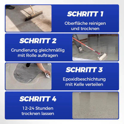 ✨Neu eingetroffen✨Hochglänzende Epoxid-Bodenbeschichtung mit Marmor-Effekt💎🏡