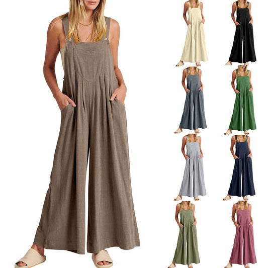 ⏳Zeitlich begrenztes Special⏰Plus Size Wide Leg Overalls Jumpsuit