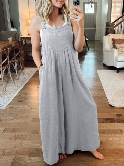 ⏳Zeitlich begrenztes Special⏰Plus Size Wide Leg Overalls Jumpsuit