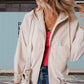 Women's Casual Lapel Hooded Jacket