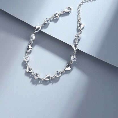 [Heart of the Ocean] Sweet Sparkling Zirconia Bracelet