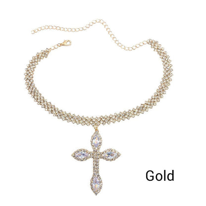 Women's Fashion Sparkling Cross Necklace