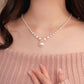 🔥50% OFF🔥Vintage Elegant Zirconia Imitation Pearl Necklace & Earrings